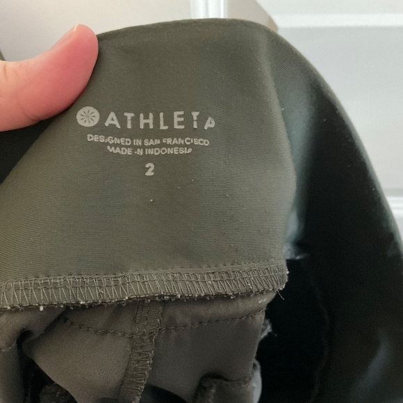 Athleta Salutation Cargo Joggers - Olive Green/Grey - Size 2 - Picture 8 of 11